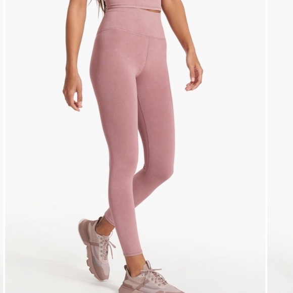 Vuori Washed Studio Leggings In Washed Marsala Stretch Wicking Fabric SZ M - Picture 3 of 12